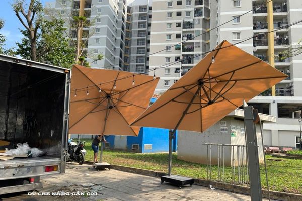 dù che nắng tại cần giờ